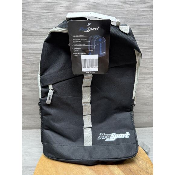 ProSport Multi-Pocket Front Loops Backpack with Beverage Pocket Black NWT - Picture 1 of 2